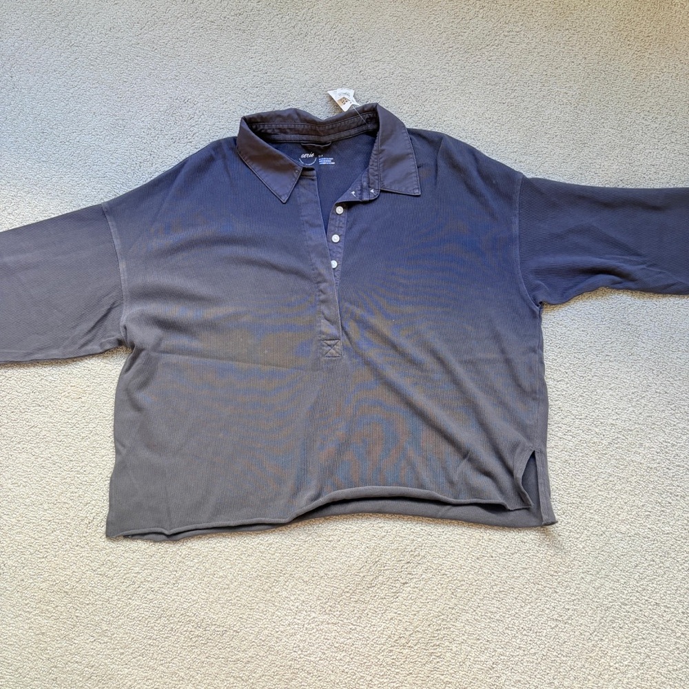 Aerie Gray Collared Sweater